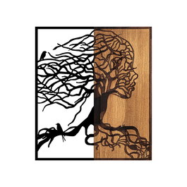 Wallity Tree Woman - 290 Escultura de pared Negro y Nogal
